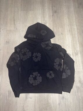 Black demin tears hoodie